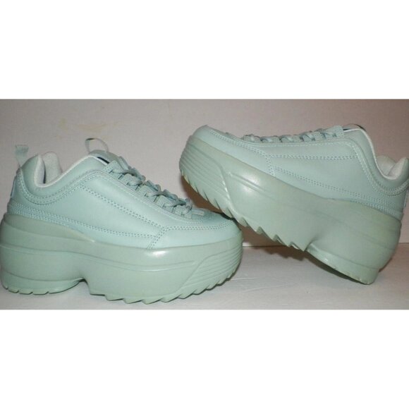 Women's 6 Berness LILY5005 Green It Platform Shoes 3.25" Heel - Picture 6 of 10